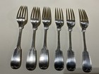 Set Of 6 American Coin Silver Dinner Forks