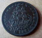 1841 Webster Credit Currency 1837 Van Buren Mettalic Copper Hard Times Token  2 