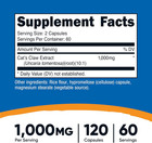 Cat s Claw 1000mg  120 Capsules - Vegetarian Caps  Non-gmo And Gluten Free  60 S