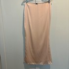 Edikted Satin Maxi Skirt Medium Champagne Cream Lace Trim Bow Bias White Party