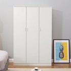 3 Door Wardrobe Armoires With Shelves And Hanging Rail Clothes Storage Cabinet
