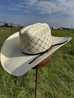 American Hat Co 6 7 8 Vented Straw Cowboy Hat 4 25    Brim 5    Crown  