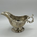 Vintage Antique Silver Gravy Or Sauce Boat Serving Dish Bowl