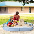 Kids Outdoor Sandbox For Backyard Garden Beach  W  Cover  Aged 3-12 Years Old
