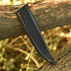 Custom Made Black  Leather Sheath For Fixed Blade Knife Case Holster
