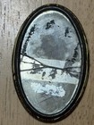 Vintage Celluloid Fairy Pocket Mirror Oval Victorian Art Nouveau Vanity Antique