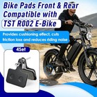 4 Pcs Semi-metallic E-bike Disc Brake Pads For Tst R002 Front Rear Use