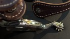 Vtg Colorado Saddlery Co  Cowboy Spurs Brown Leather Straps