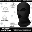 3 Hole Balaclava Full Face Ski Mask Cooling Neck Gaiter Uv Protector Head Cover