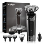 Sejoy Electric Shaver Cordless Mens Razor Beard Trimmer Nose Hair Grooming Kit