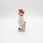 Antique Young Girl In Hat  Hatpin Holder  Bisque Holder
