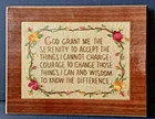 Wall Plaque  The Serenity Prayer Krel Buckelew 7  X 9   god Grant Me 