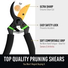 Ultra Sharp Japanese Steel Pruning Shears - Cuts 3x Easier  Weak Hand Arthrit   
