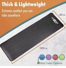 Maximo Yoga Fitness Mat Extra Thick Multipurpose Workout  meas  72 X 24  Black   