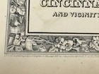 1860 Cincinnati  Ohio City Map From Mitchell s Atlas Hand-colored Antique