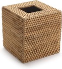 Rattan Tissue Box Cover Square  Hand Woven Wicker Tissue Holder