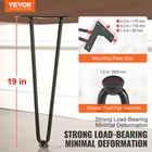 Vevor 19  Hairpin Furniture Legs Solid Metal Heavy Duty Dining Table Leg Modern