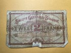 Belgium 1915 2 Francs Note Soci  t   G  n  rale Vintage Wwi Era Currency Rare