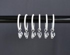 White Curtain Rings With Clips     33 Pieces  1 5  Inner Dia