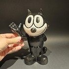 8 1 2  Antique Style Painted Black Cast Iron Felix Coin Bank