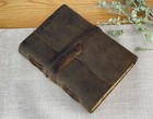 Vintage Genuine Leather Journal Deckle Edge Paper Handmade Leather Bound Journal