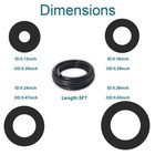 Gephynm 4pcs Vacuum Hose Automotive  5 Ft 1 8 1 8  5 32  1 4  3 8 -5ft  Black 