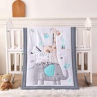 Ding Set Boy  3 Piece Baby Bedding Set Nursery Bedding Set Mini Crib Bed Grey