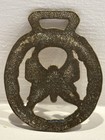 Brass Horse Medallion Vintage Butterfly Motif B3