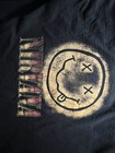 Nirvana Smiley Face Black T-shirt Size Xl  Men Rock   Pop Music Reproduction