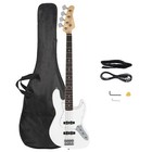 4-string Jazz Bass Electric Guitar Set - Basswood Body  Ss Pickups   White