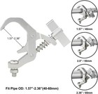 Pro Truss Clamp 1 57-2 36 Inch 4 Pack  Stage Lighting Clamps Heavy Duty 330lb