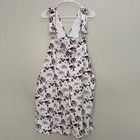 Nwt Usa Themed White Overalls With Adjustable Straps Size 2xl  copy 