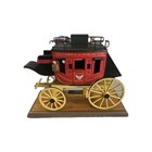 2016 Artist Signed Oscar Cortes Wooden Stagecoach Model Wells Fargo U s  Mail