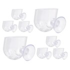 8 Pcs Small Fish Tank Supplies Clear Acrylic Vase Wall Planter Hanging Indoor