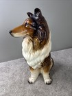 Vintage Collie Sheltie Dog Statue 16  Large Ceramic Figure 1960 Japan Lassie Mcm