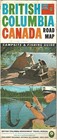 1965 British Columbia Official Highway Road Map Canada Campground Fishing Guide