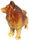 Vintage Husky Dog Figurine 4 1 2  X 5  X 2 1 4  Made In Japan Brown