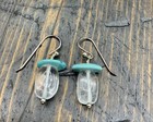 Barse Turquoise   Quartz Beaded Earrings- Sterling Silver- Nwt