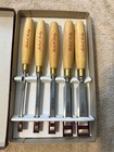 5pc  Robert Sorby  5166 Bevel Edge Boxwood Chisel Set