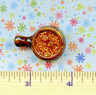 Dollhouse Miniature Glass Bean Pot Of Baked Beans