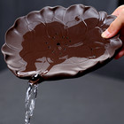 Reservoir Tea Tray Small Tea Plate Yixing Zisha Holder For Tea Set Lotus Design
