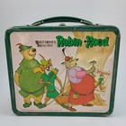 Vintage 1973 Disney Robin Hood Aladdin Metal Lunch Box   Thermo Bottle Set