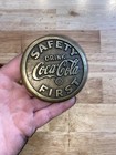 Coca Cola Sidewalk Marker Brass Patina Coke Soda Hardscape Collector Decor Gift