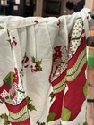 Vtg 1950   s Handmade Waist Length Christmas Red Green And White Apron