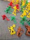 Lot Of 42 Vintage Toy Plastic Cowboys   Indians Figures 2 3 4  To 3  Unmarked