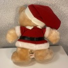 Vintage Russ Berrie  beary Christmas  Santa Plush Xmas Teddy Bear 9 5 