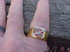 1950s Cadillac  Gold Crest Chrome Ring  13 Nos Hi- Quality Class