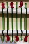Vintage Chili Pepper Glass Swizzle Sticks 2001 Boston Warehouse Set Of 6 Nib