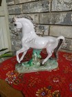 Porcelain White Horse Italy Vintage Figurine