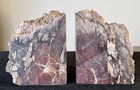 Pair Of Polished Red Agatized Petrified Wood Bookends W  Felt Bottoms